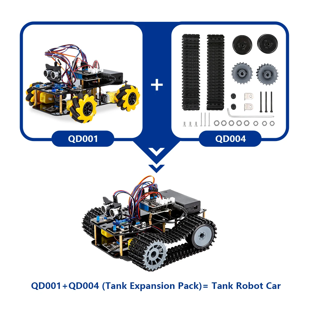 Kit de Coche Robótico Inteligente ACEBOTT ESP32 IoT WiFi con Ruedas Programables, Evitación de Obstáculos, Seguimiento y Codificación Scratch para Arduino