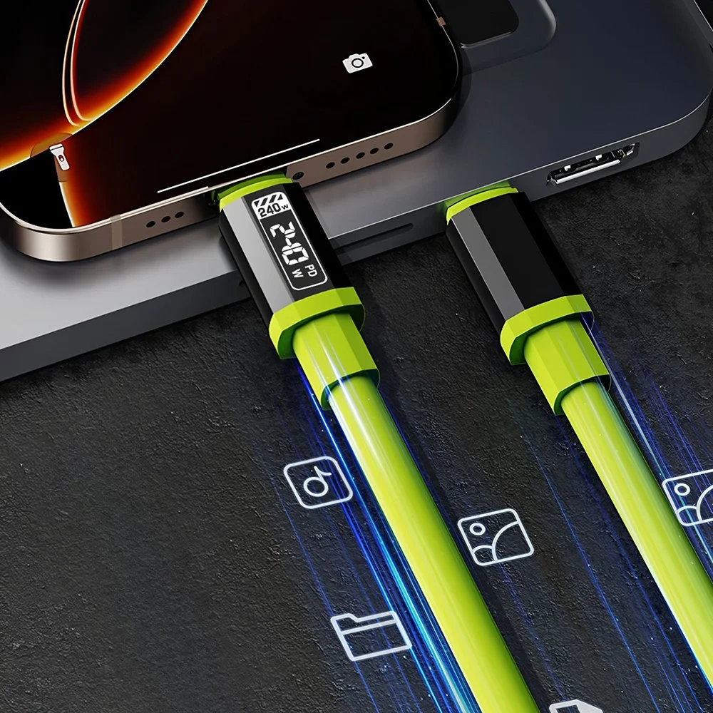 Cable USB tipo C, cargador de teléfono con carga rápida PD, cable de datos para iPhone, Samsung, Xiaomi y Huawei. Cable USB C a USB C para carga rápida y transferencia de datos.
