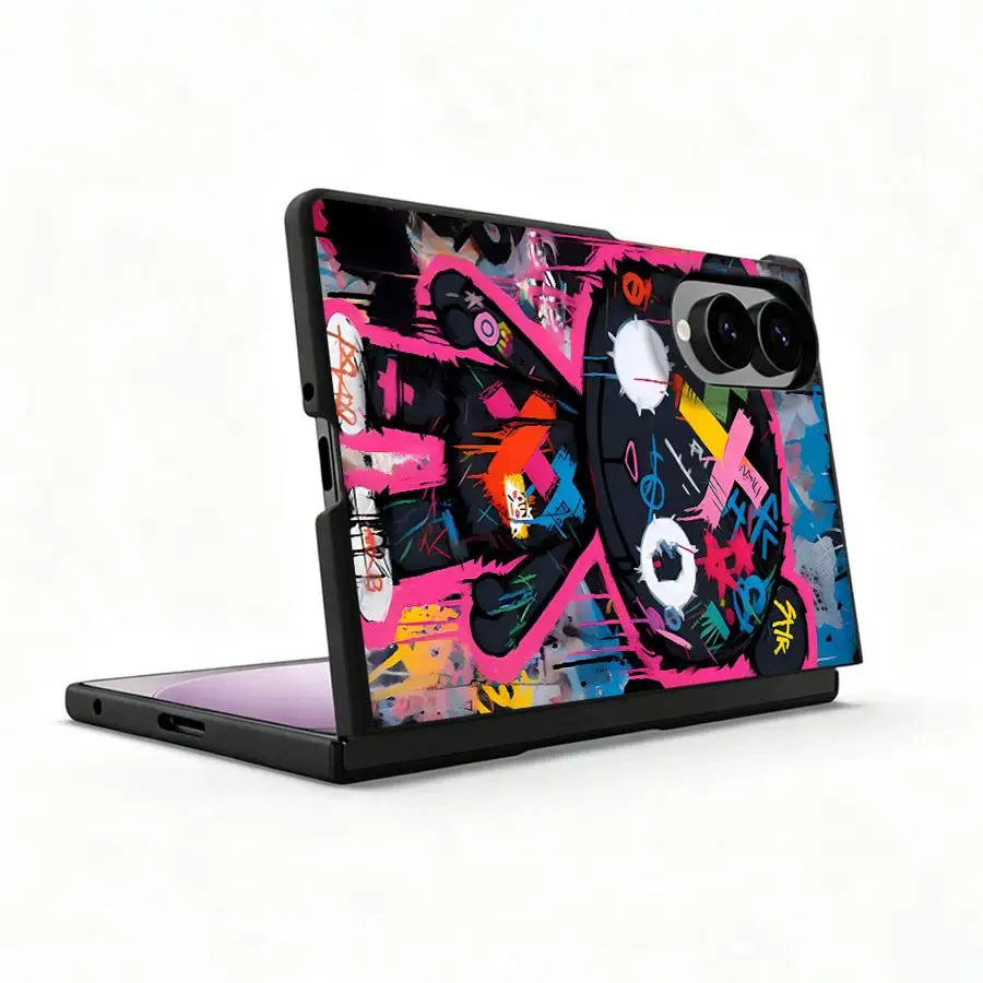Funda para Samsung Galaxy ZFold Wide Z Fold 8 Z Fold8 Wide ZFold8, Funda de Lujo para Teléfono con Estampado de Arte de Oso Graffiti