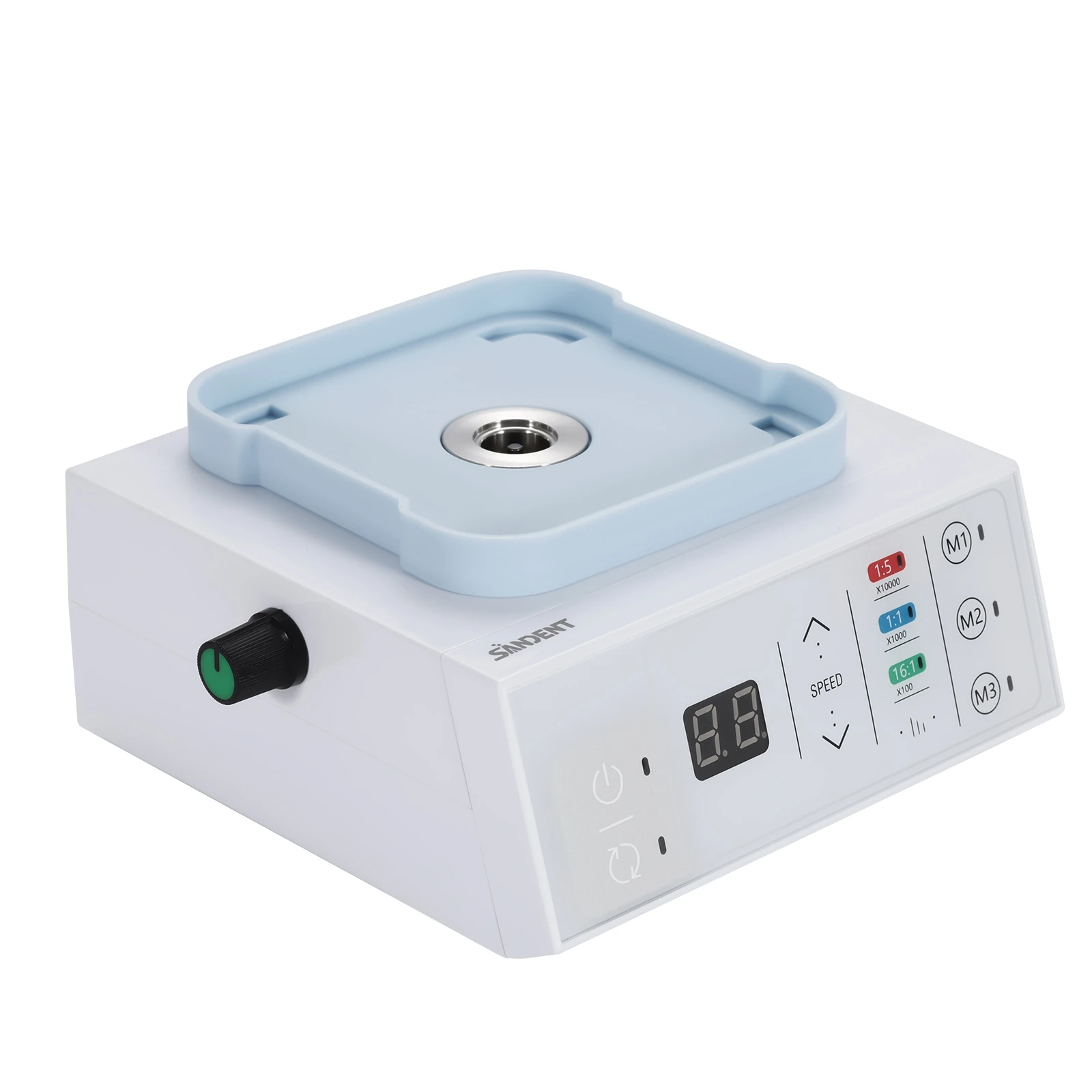 Micromotor eléctrico dental LED sin escobillas SANDENT de 40K RPM con sistema de control vectorial tipo E y tanque de agua para práctica quirúrgica