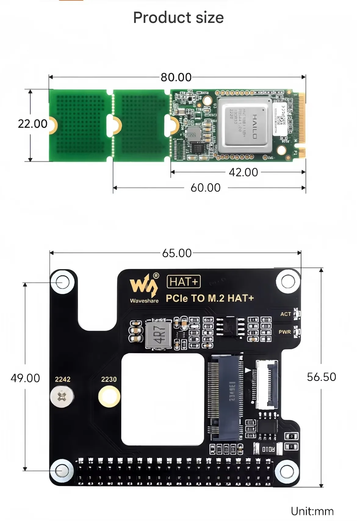 Kit de Inteligencia Artificial BoMaS Raspberry Pi de 5.ª Generación con Hailo-8, Interfaz .2, Potencia de Computación de 26 TOPS