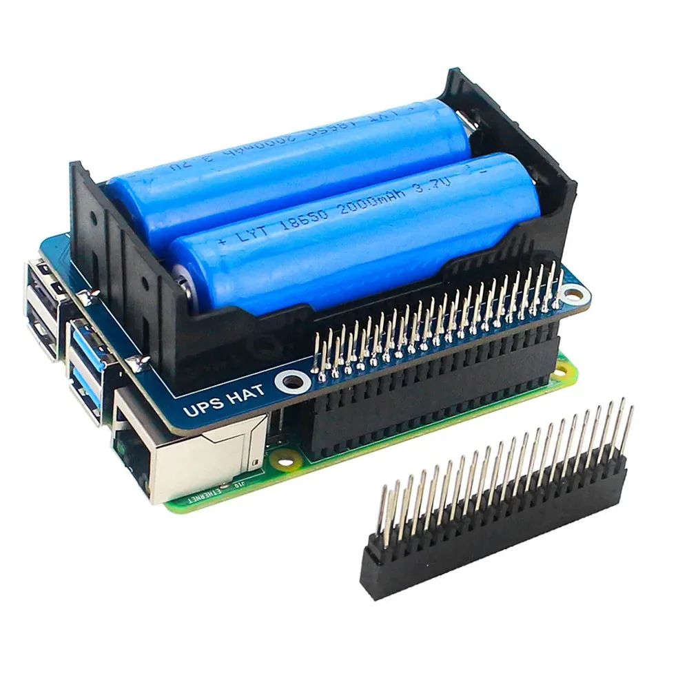 Paquete de Baterías UPS para Raspberry Pi 4B/3B+ - Módulo de Alimentación de Litio de -5V con Batería Recargable y Ciclo de Carga