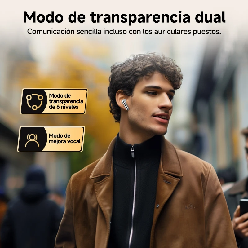 QCY MeloBuds Pro 46dB ANC auriculares inalámbricos alta resolución LDAC Bluetooth 5,3 auriculares 6 micrófono conexión multipunto detección en el oído