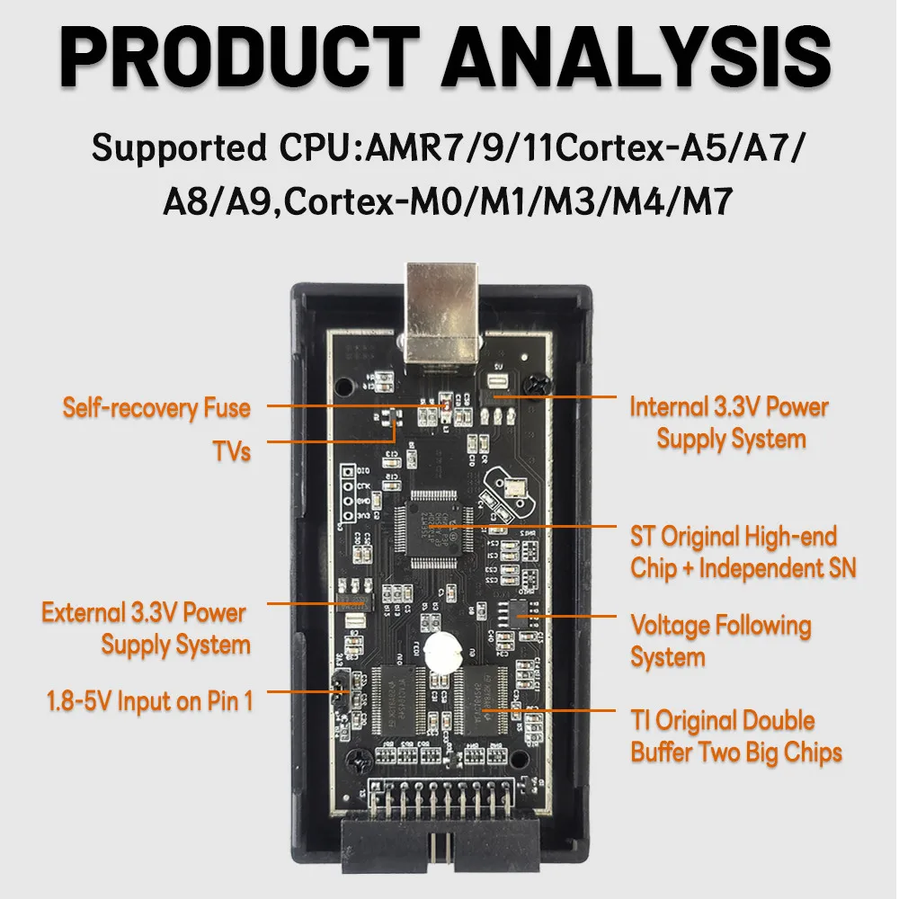Emulador de alta velocidad para j-link V9 JLink USB JTAG depurador emulador para j-link V11 V11P STM32F103C8T6 STM MCU V11