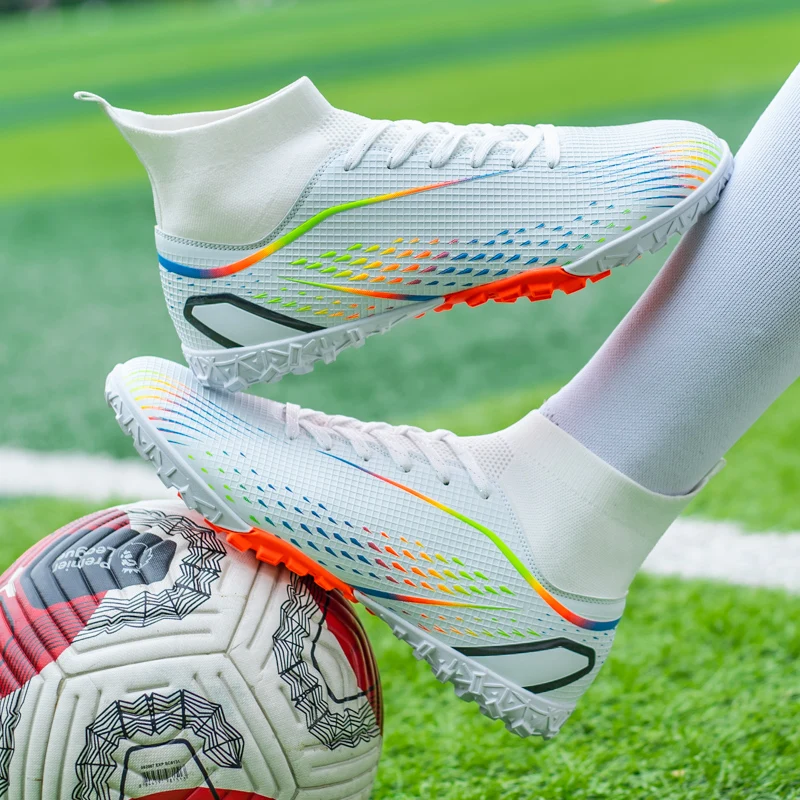 MenOutdoor-botas de fútbol de entrenamiento profesional, zapatos de fútbol, tacos de césped, Partido de hierba, Unisex, antideslizante, transpirable