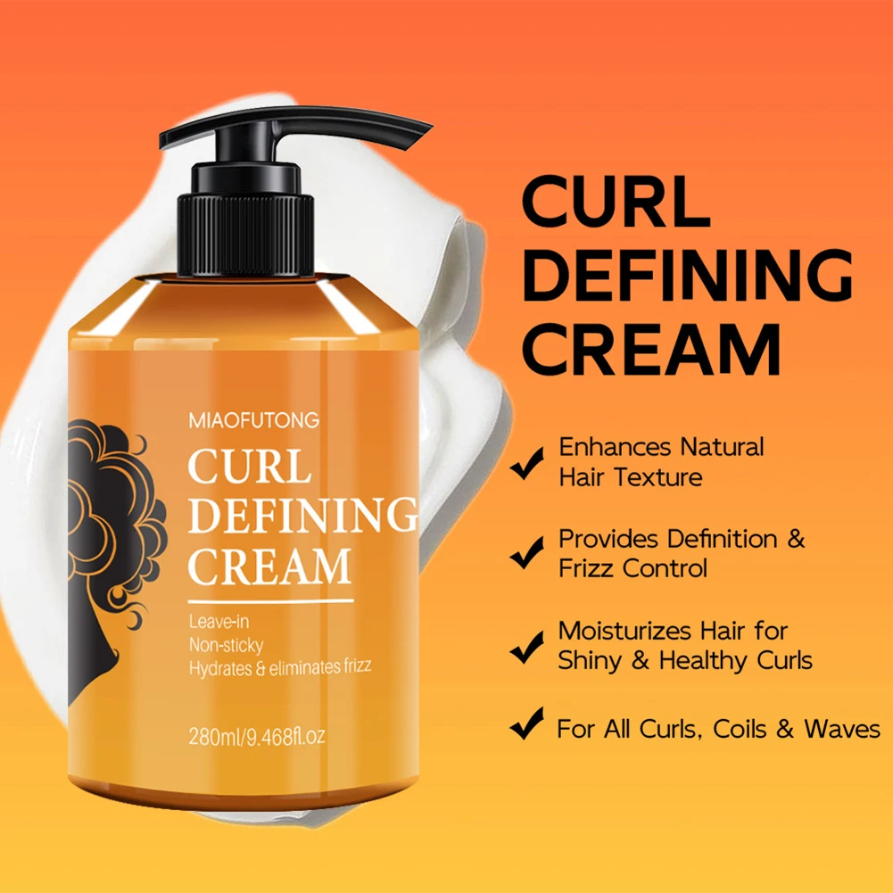 Crema Definidora de Rizos con Aceites de Argán, Ricino y Romero, Aumenta el Volumen, Brillo y Elasticidad, Crema para Peinar Cabello Ondulado