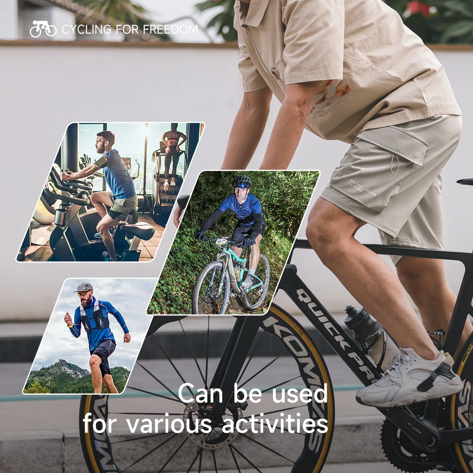 Santic, pantalones cortos de verano para ciclismo de descenso para hombre, pantalones cortos reflectantes informales para bicicleta de montaña, pantalones cortos de secado rápido para ciclismo KM24C05188