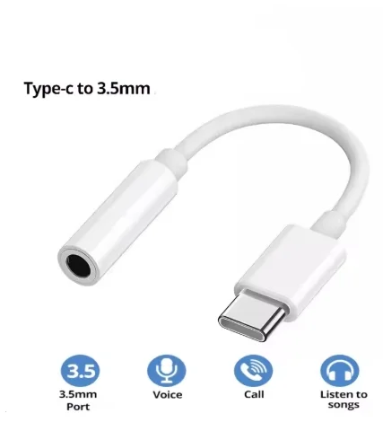 Adaptador USB tipo C a 3,5 Jack para auriculares USB-C 3,5 convertidor de Cable de Audio de 5mm para IPhone 15 15 Pro MAX Samsung Galaxy Huawei Xiaomi