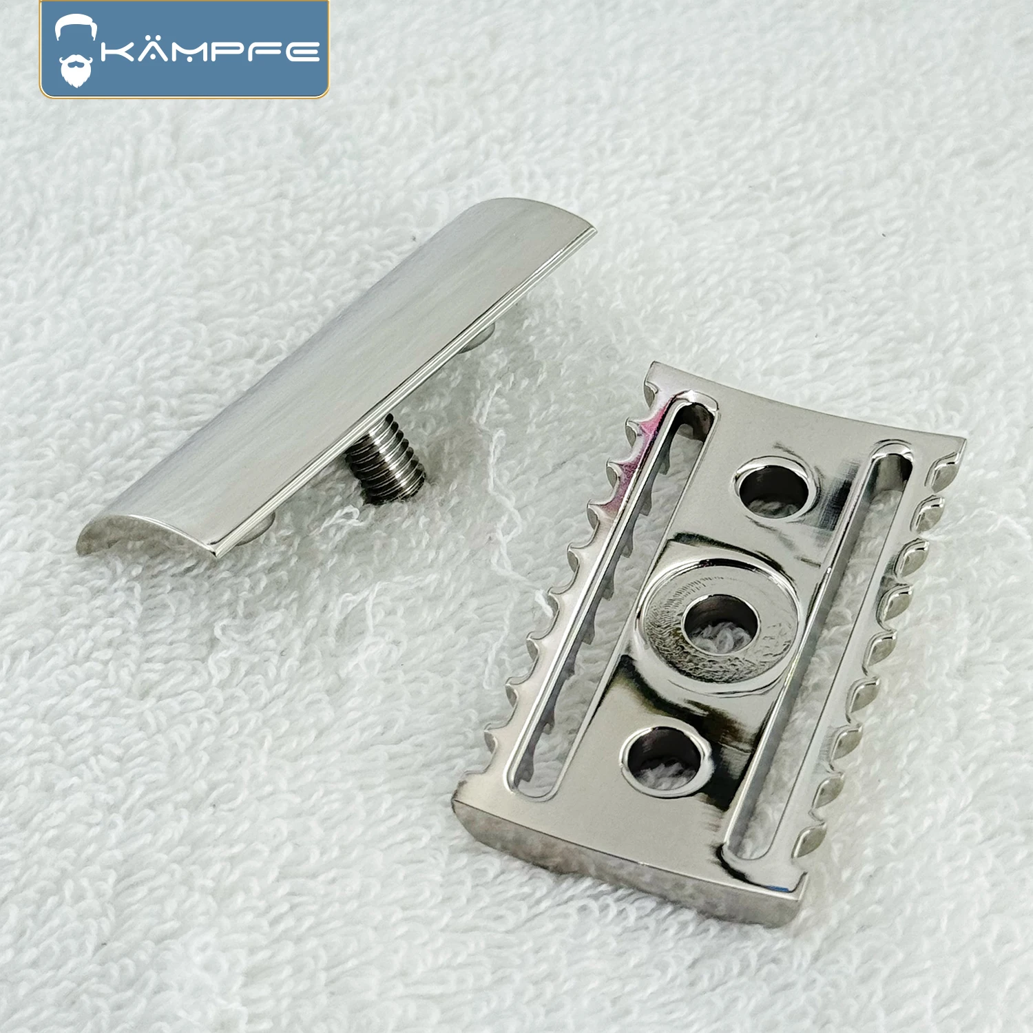 Cabezal de afeitadora de seguridad de aleación de titanio KAMPFE, fresado CNC, regalo de maquinilla de afeitar para hombres