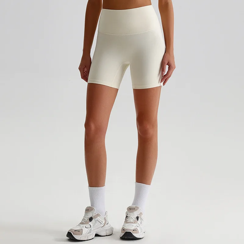 Shorts Deportivos de Cintura Alta para Mujer, Color Sólido, Suaves, Ajustados, para Fitness, Yoga, Ciclismo, Running, Gimnasio y Entrenamiento