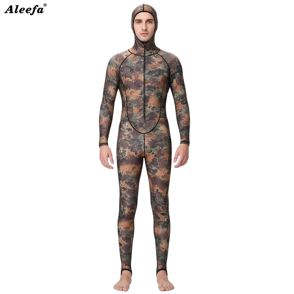 Traje de Neopreno Dive&Sail para Buceo y Pesca Submarina, Traje de Baño de Spandex para Parejas, Camuflaje, Protección UV, Traje de Surf de Una Pieza para Hombre y Mujer