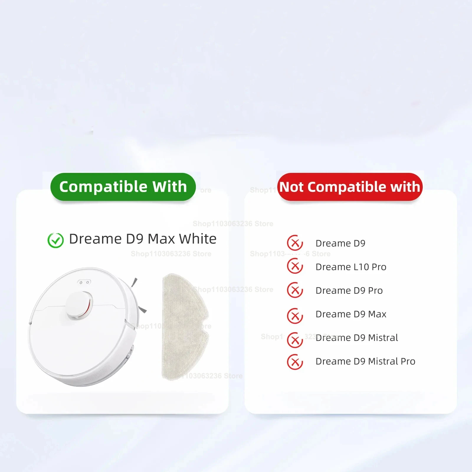 Ajuste para Dreame F9 Pro RLF22GA, D9 Max blanco accesorios de repuesto de aspiradora cepillo lateral principal filtro Hepa paño de mopa trapo