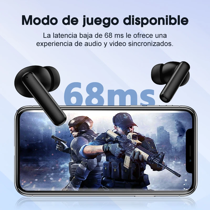 QCY-auriculares inalámbricos T13 ANC, cascos con Bluetooth 5,3, TWS, ANC, cancelación de ruido, 4 micrófonos, ENC, intrauditivos, manos libres