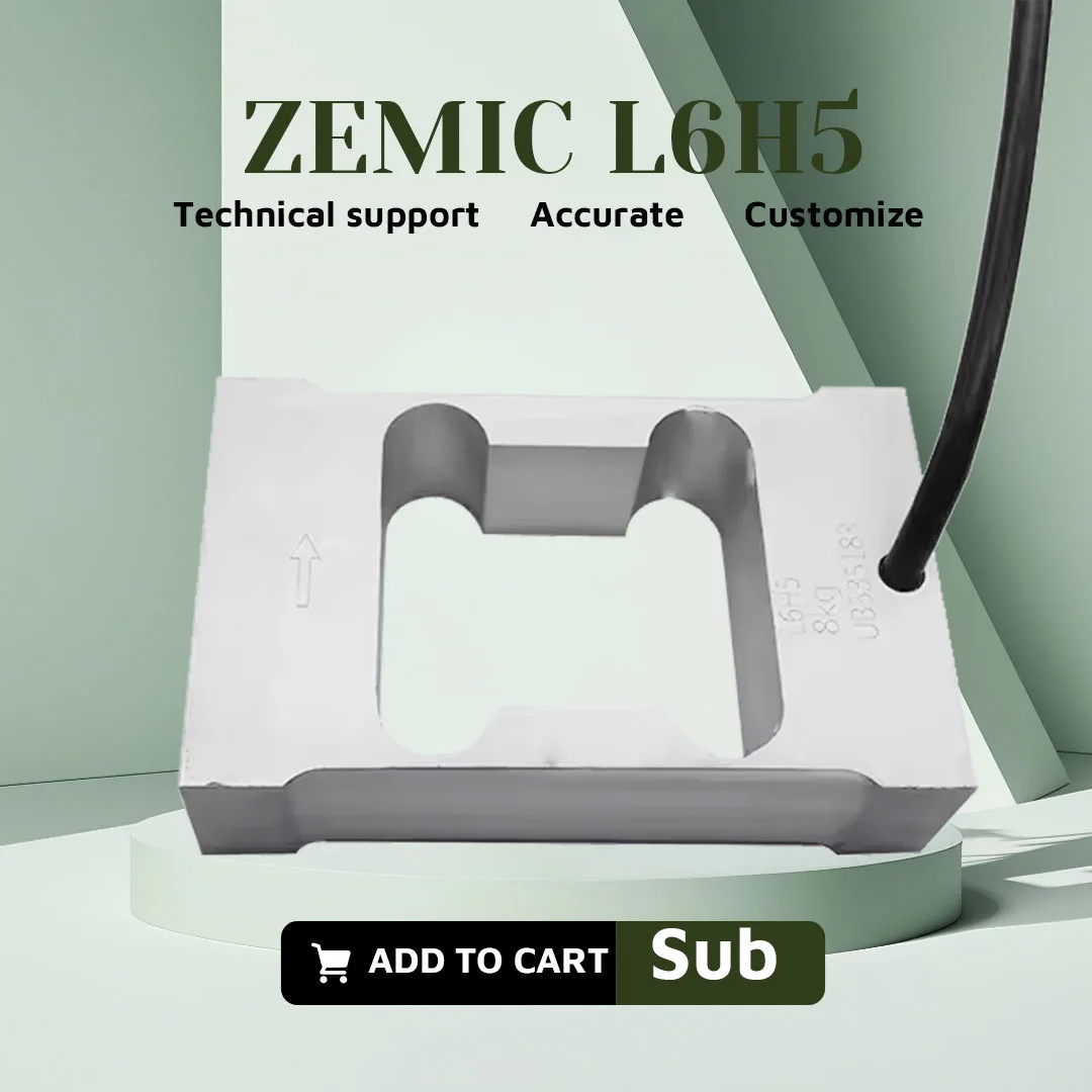 ZEMIC L6H5 Sensor de pesaje L6H5-C3 celdas de carga voladizo Sensor de fuerza de pesaje compresión Robot Industrial probador de automatización