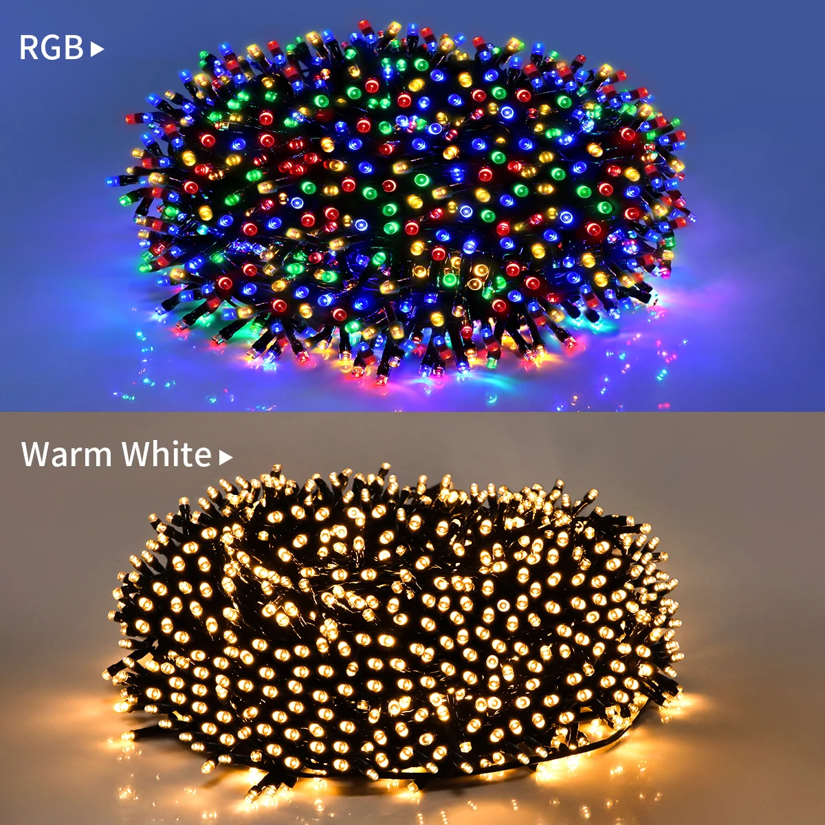 Guirnalda de luces Led solares de carga rápida de 100M y 1000 LED, guirnalda de luces Led impermeables para exteriores, guirnalda de Navidad para decoración de fiesta de jardín