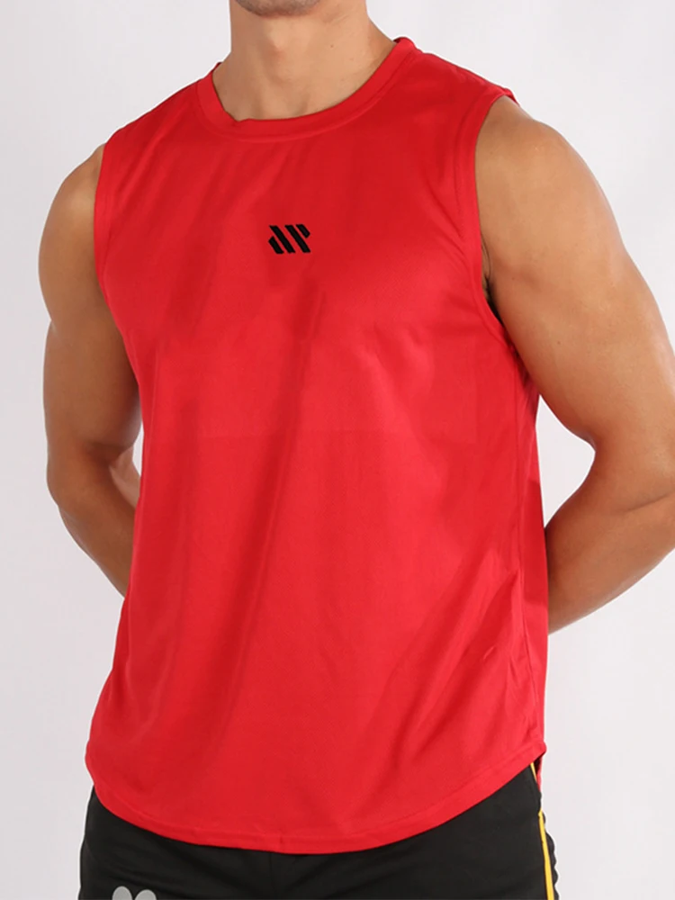 Novedad de verano, chaleco de gimnasio para hombre, camiseta sin mangas para culturismo, camiseta deportiva de malla de secado rápido, camiseta sin mangas para correr, ropa para hombre