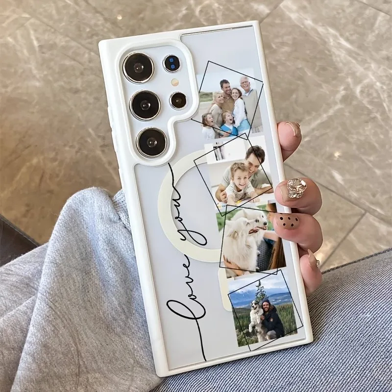 Para Samsung Galaxy S25 S26 S23 S22 Ultra Plus S26Ultra S24+ Funda Rígida Magnética Personalizada DIY para Teléfono