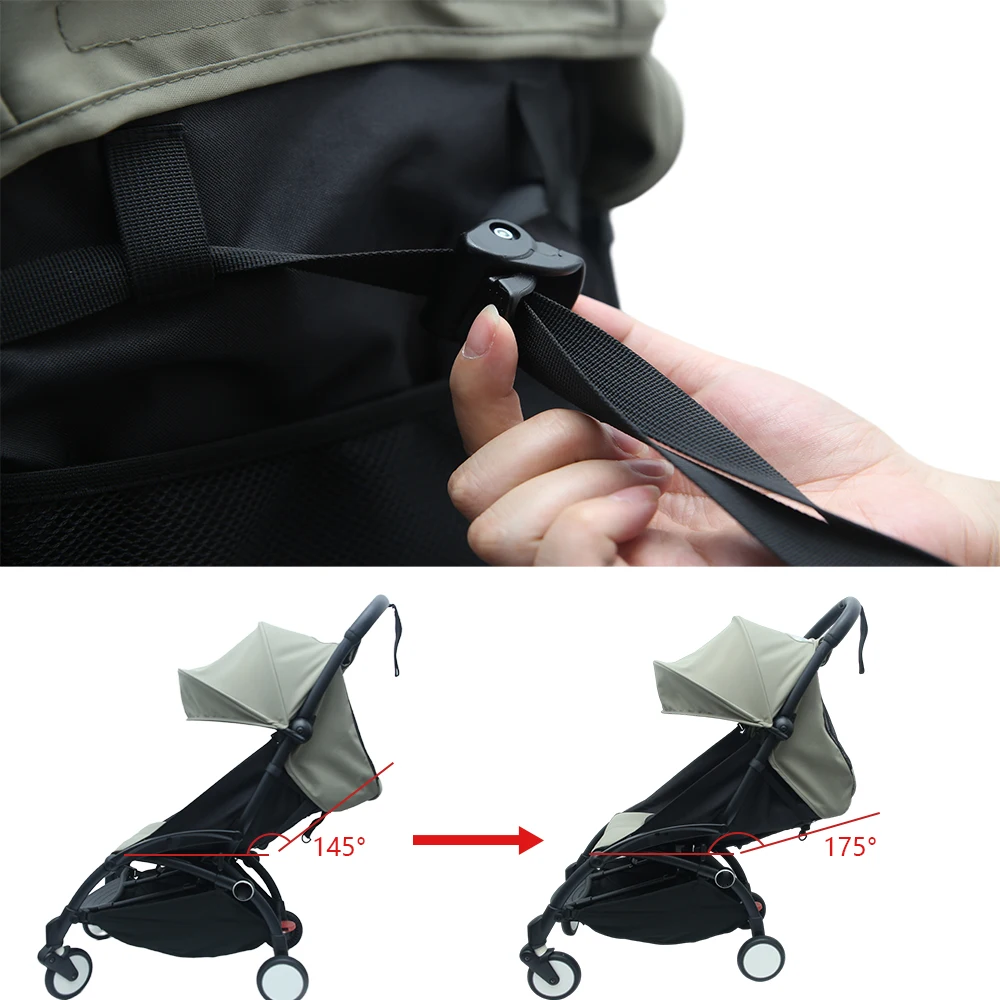 4 unids/set accesorios para cochecito 175 °   Juegos de sombrilla y cojines de asiento aptos para Yoyo Yoyo2 Yoyo3 Yoya Protector UV impermeable