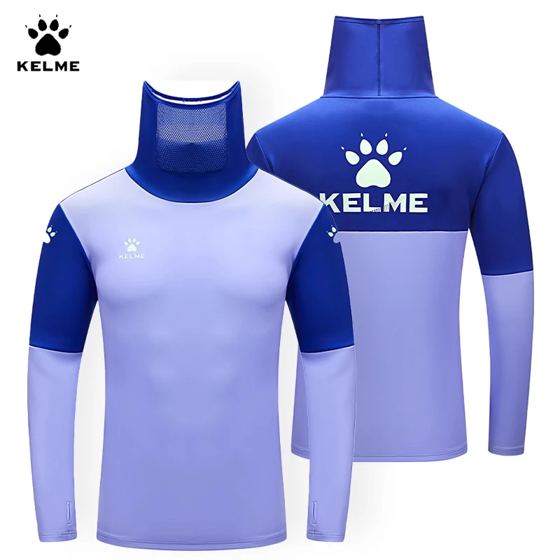 Kelme Sudadera con capucha de entrenamiento de fútbol, ropa deportiva personalizable de manga larga, máscara elástica para el fr