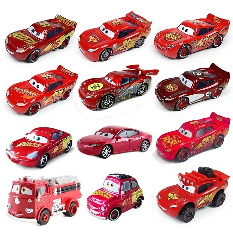 Coches 3 de Pixar, Juguete de Coche, Serie Lightning McQueen, Modelo Fundido a Presión 1:55, Estilos Básicos y Versión Plateada, Coche de Juguete de Aleación para Niños