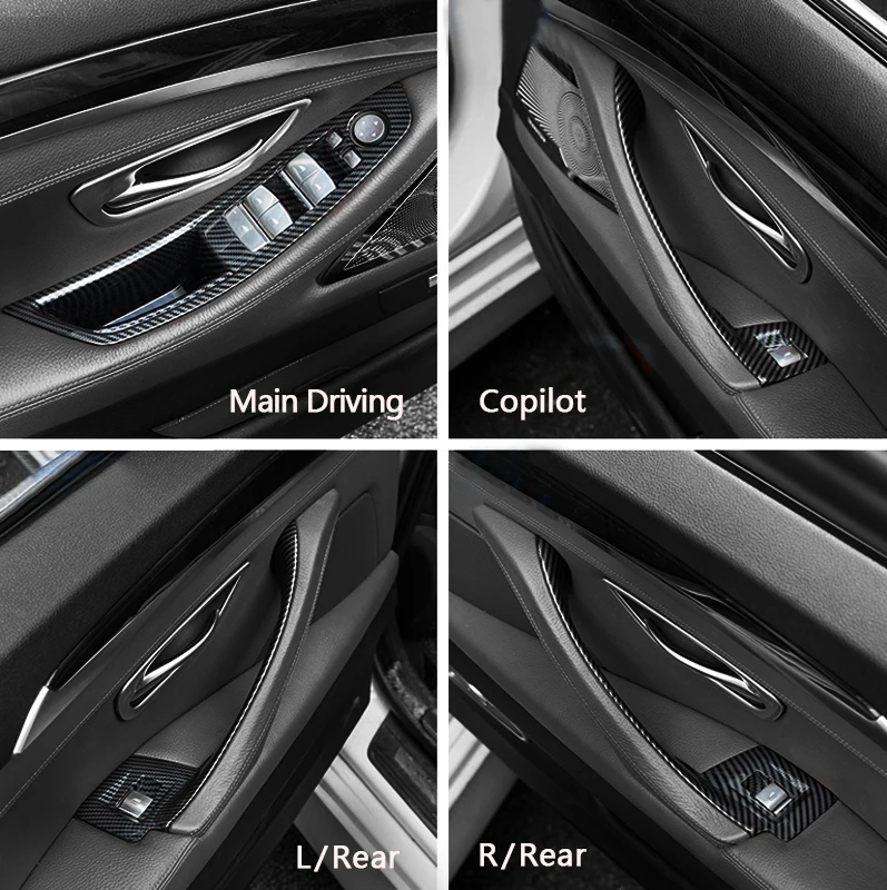 Manija Interior de Puerta para Automóvil, Panel Interior de Puerta, Cubierta Interior para BMW Serie 5 F10 F11 520i 523i 525i 528i 535i