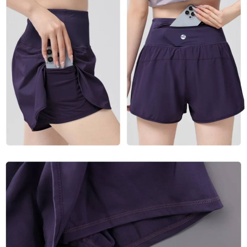 DRUR-pantalones cortos de ciclismo para mujer, Shorts de Yoga de secado rápido de cintura alta, pantalones cortos deportivos de verano con forro interior, ropa de gimnasio
