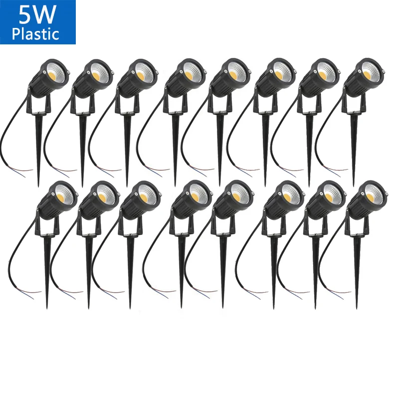 Luces LED para jardín, lámpara impermeable para césped para exteriores, 220V, 110V, 12V, 5W10W15W20W, bombilla con punta de paisaje, focos para camino de jardín con luz Led IP65