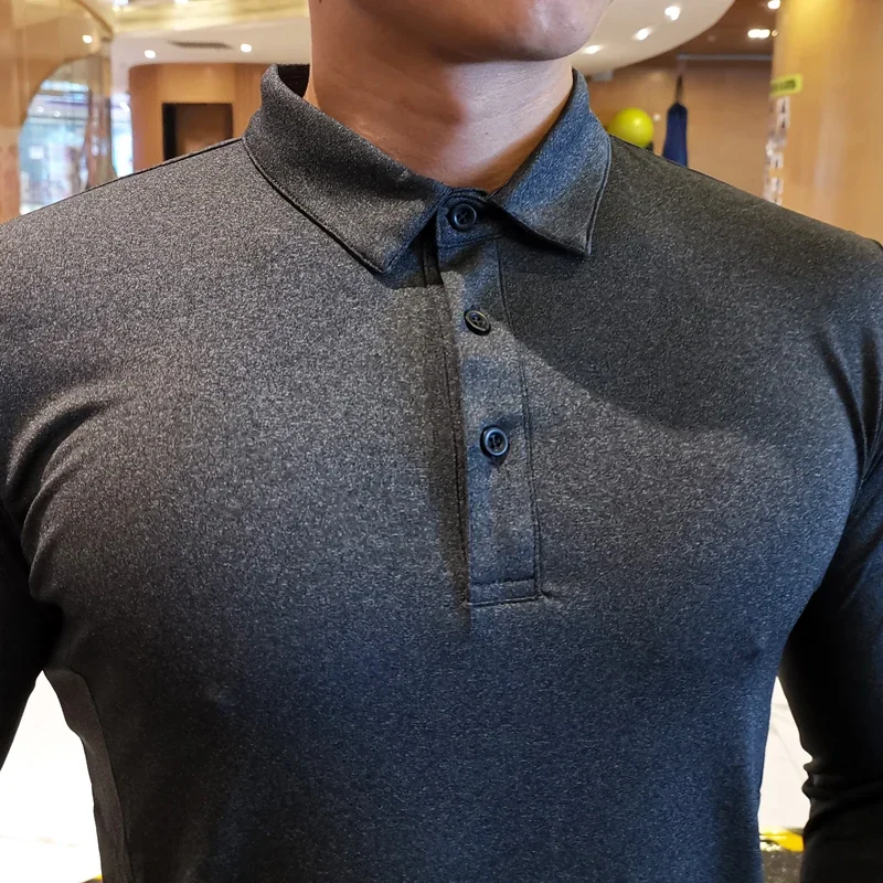 Camiseta deportiva de compresión para hombre, Top de manga larga, ropa para gimnasio, correr, Fitness, ropa deportiva ajustada, sudadera Rashgard para senderismo de talla grande