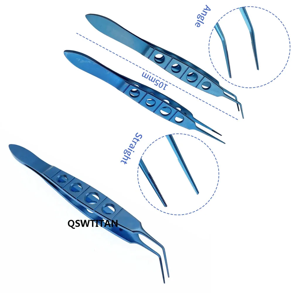 Pinzas oftálmicas para fragmentos de núcleo, instrumento quirúrgico ocular de titanio para trituración oftálmica de núcleo