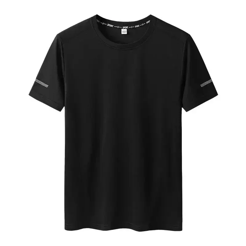 Camiseta deportiva de verano para hombre, camisetas de secado rápido de talla grande 6XL/7XL, camiseta de manga corta con cuello redondo de gran tamaño para Fitness y correr, 3 uds.