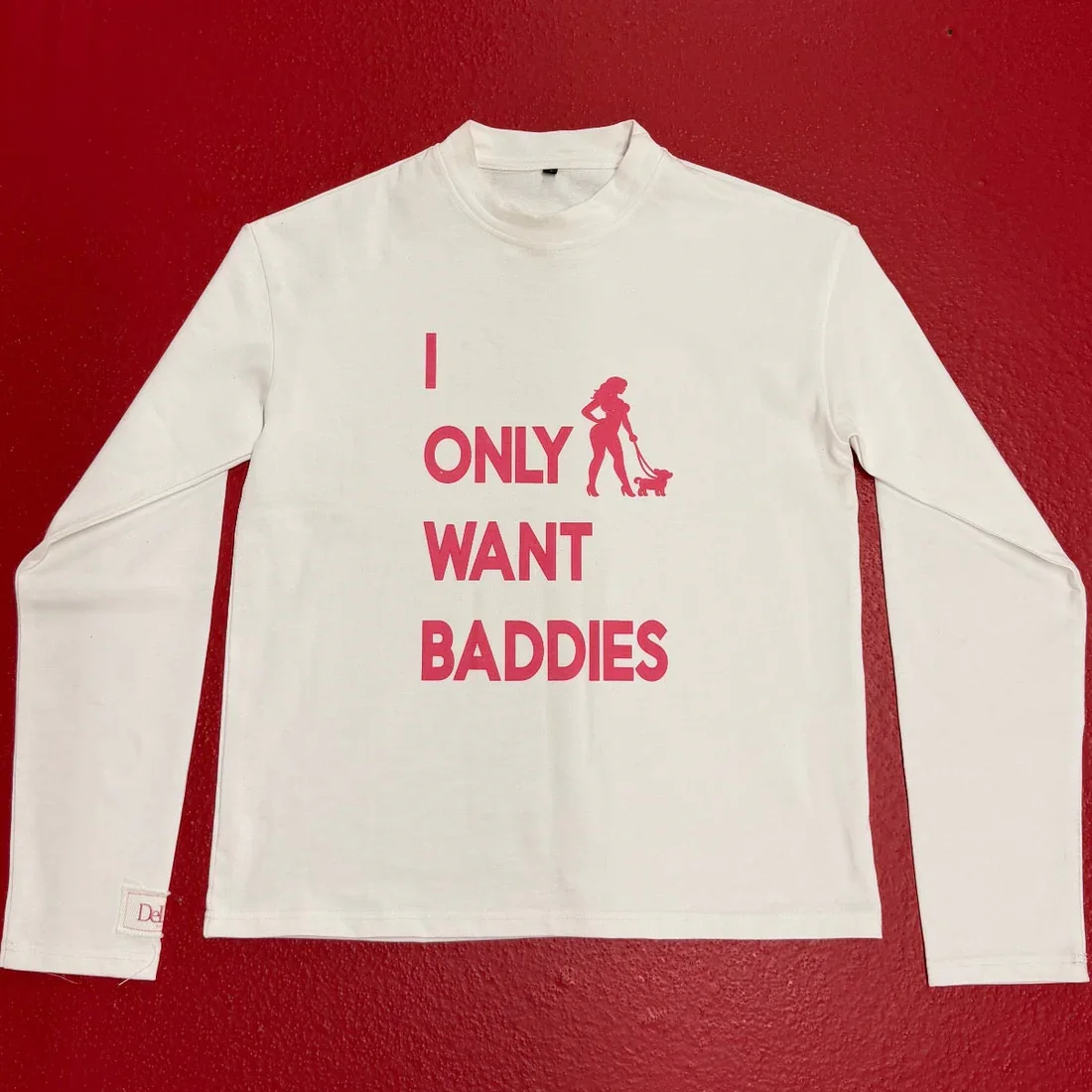 Sudadera de punto de manga larga con cuello redondo estilo Y2K Harajuku, retro, unisex, para streetwear, con la frase 'I Only Want Baddies'