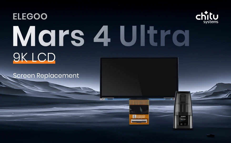 Elegoo Mars 4 Ultra / Mars 4 6,8 pulgadas 9K monocromático reemplazo de pantalla LCD original pieza de impresora 3D