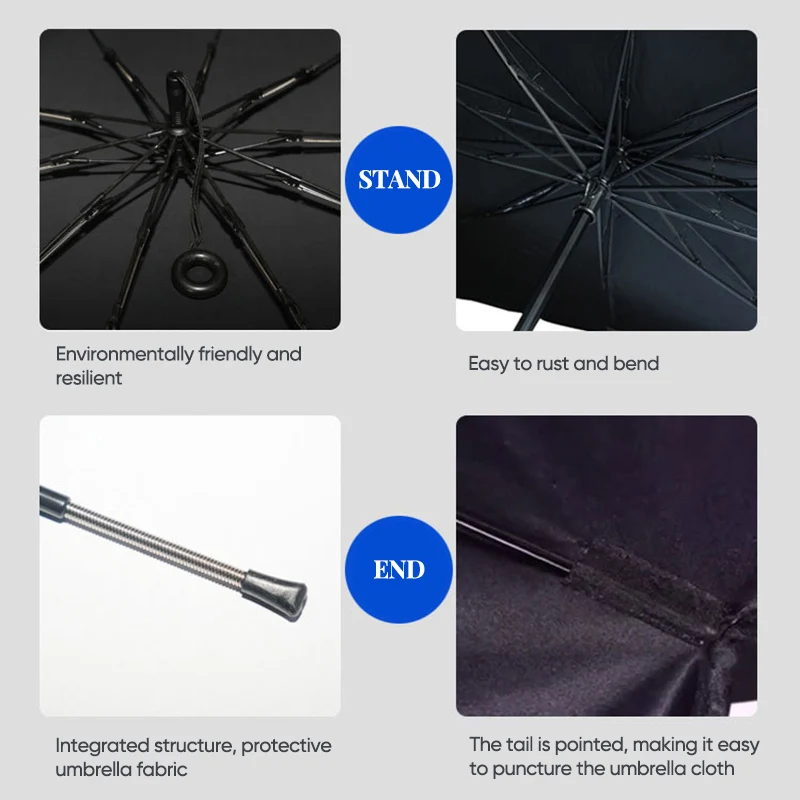 Parasol Delantero para Coche con Anillo de Sujeción, Sombrilla para Parabrisas, Visera de Protección Solar de Verano, Cubiertas para el Interior del Coche, Suministros de Refrigeración