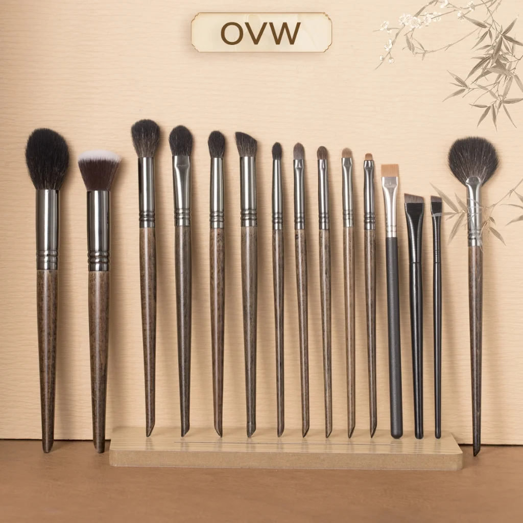 Juego de brochas de maquillaje OVW, brochas profesionales de pelo de cabra Natural, licuadora de ojos, corrector en polvo, sombra de ojos, resaltador