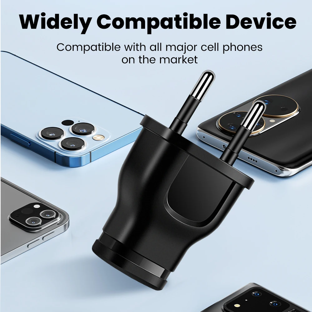 Mini cargador de viaje universal de 5V1A con enchufe europeo y estadounidense, cargador USB para iPhone, Samsung, Xiaomi, Redmi, Google, Huawei, cargador de pared para teléfono, adaptador de corriente
