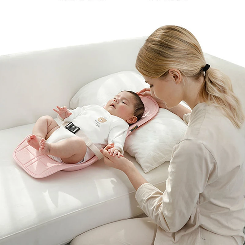 Almohada de lactancia para bebé, correa de soporte para abrazo frontal para recién nacido, cojín para dormir de lactancia con leche antiescupida
