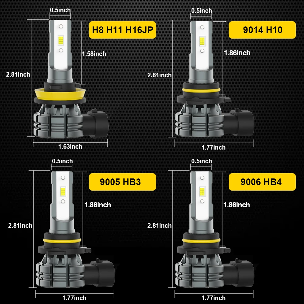 BMTxms 2 uds 60W 12000LM Canbus H8 H11 9005 9006 luz LED antiniebla para coche H9 HB3 HB4 9145 H10 lámpara antiniebla LED 6500K 3000K 12V diodo