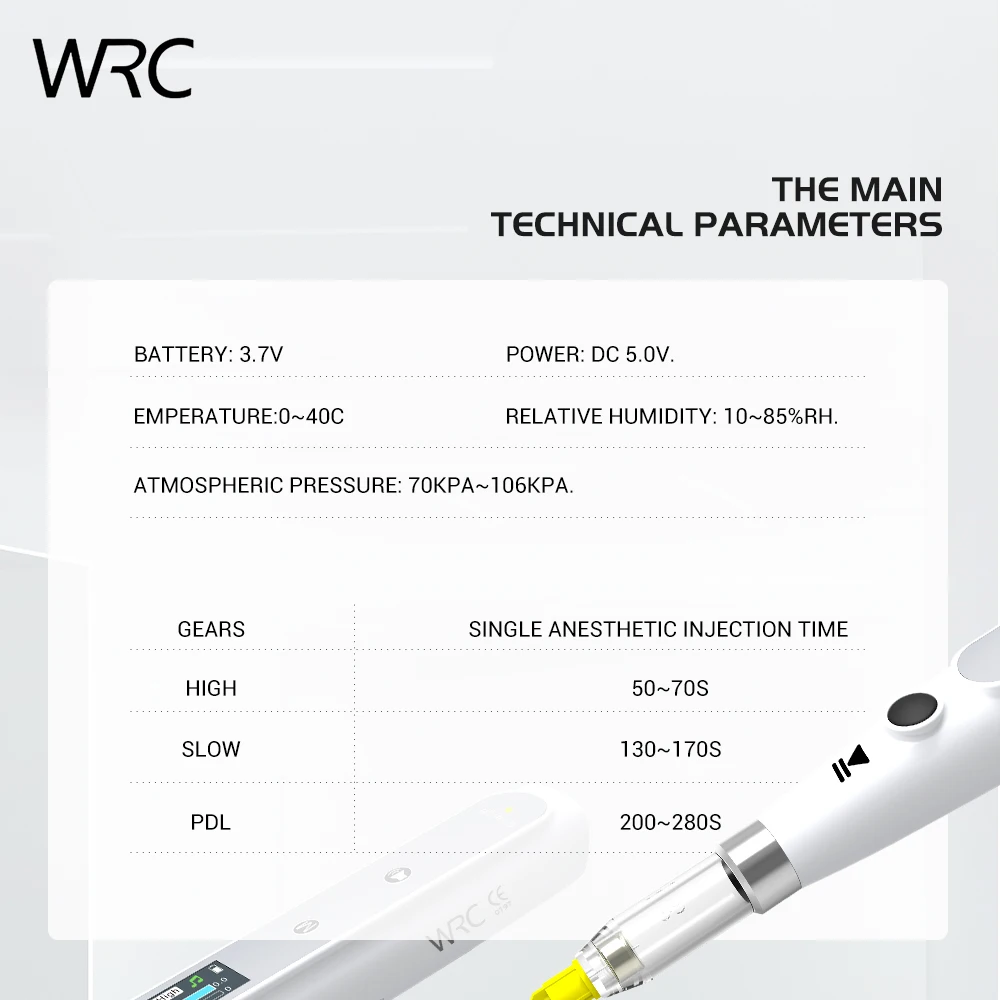 Pluma inyector de anestesia Dental eléctrica, jeringa de anestesia inalámbrica indolora con pantalla LCD, herramienta clínica recargable portátil