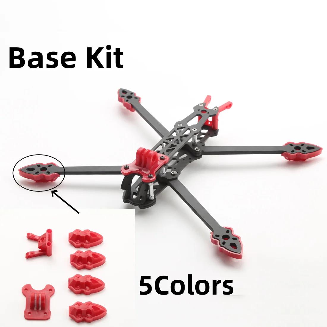 Kit de Impresión 3D para Marco FPV Mark4 de 5/7 Pulgadas, Base de Montaje para Cámara/Antena/Motor, Piezas para Dron de Carreras FPV RC Quadcopter