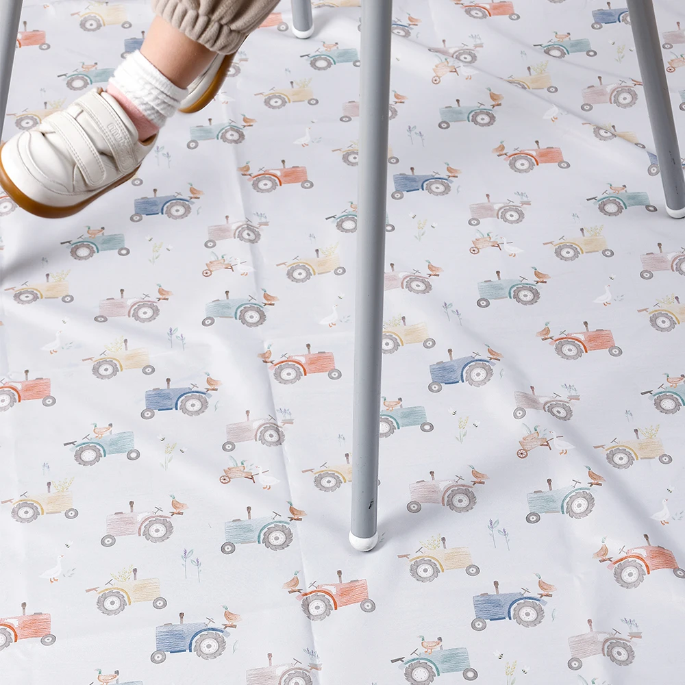 Elinfant, 1 unidad, alfombrilla para silla alta de bebé, alfombrilla portátil para silla de comedor de bebé, alfombrilla impermeable para derrames, Protector de suelo antideslizante, alfombrilla contra salpicaduras