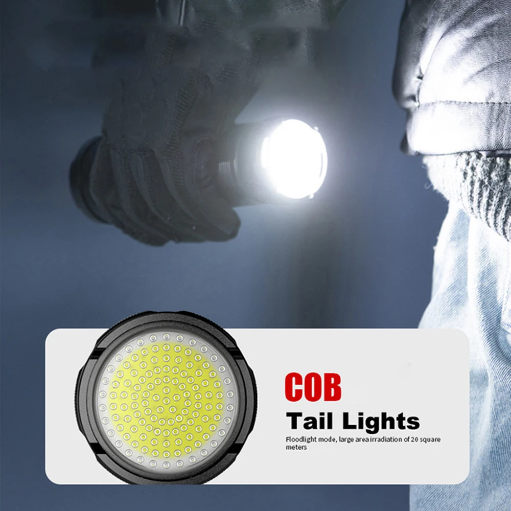 Luz de Flash con batería integrada de 1000W, focos de emergencia, 9km, 990000000LM, linternas Led más potentes, antorcha táctica de 15000mah