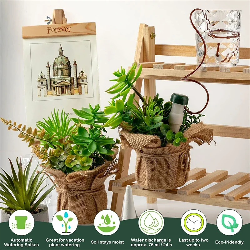 Dispositivo de riego automático para plantas, estaca de estaca de riego automático, riego por goteo automático, gotero de agua de liberación lenta para plantas vertidas