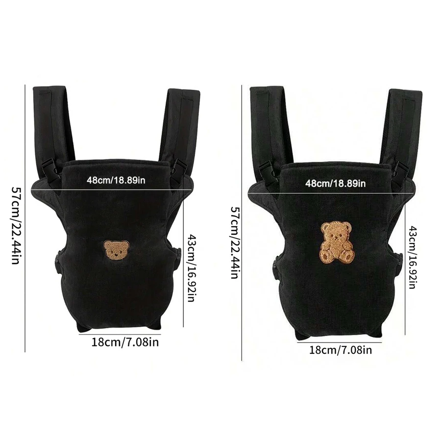 Portabebés ergonómico multifuncional, equipo de viaje portátil 4 en 1, con correas delanteras y traseras ajustables y cómodas, el regalo perfecto para la fiesta de bienvenida del bebé, Halloween, Navidad y Año Nuevo, 1 unidad