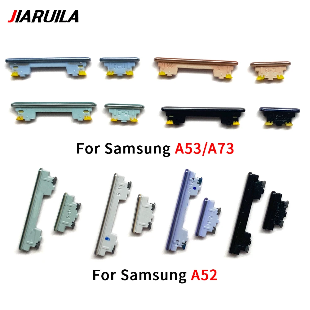 Nuevo conjunto de botones laterales de volumen + botón de encendido/apagado, pieza de repuesto para Samsung A52 A53 A54 A73