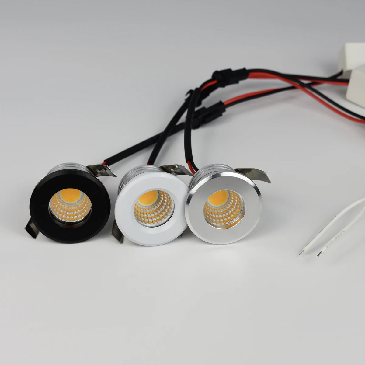 Focos LED Mini COB de 3W 110V 220V Negro Plata Blanco