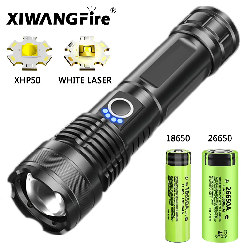 Linternas LED recargables por USB, luz de Flash táctica de mano superbrillante de altos lúmenes con zoom, linterna de emergencia impermeable