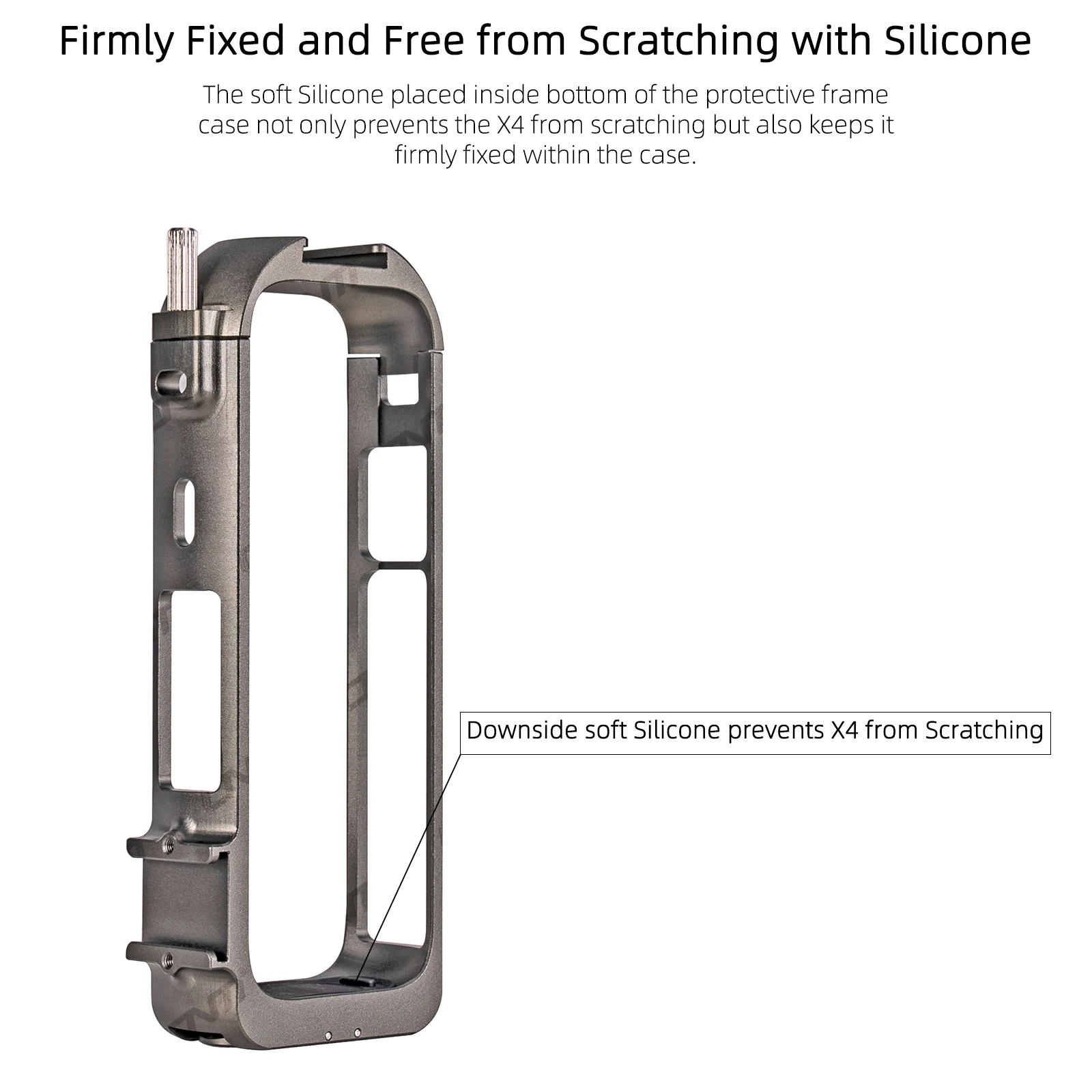 Marco protector de aluminio para Insta360 X4, jaula de carcasa duradera de Metal con soporte de zapata fría para accesorios de cámara Insta 360 X4