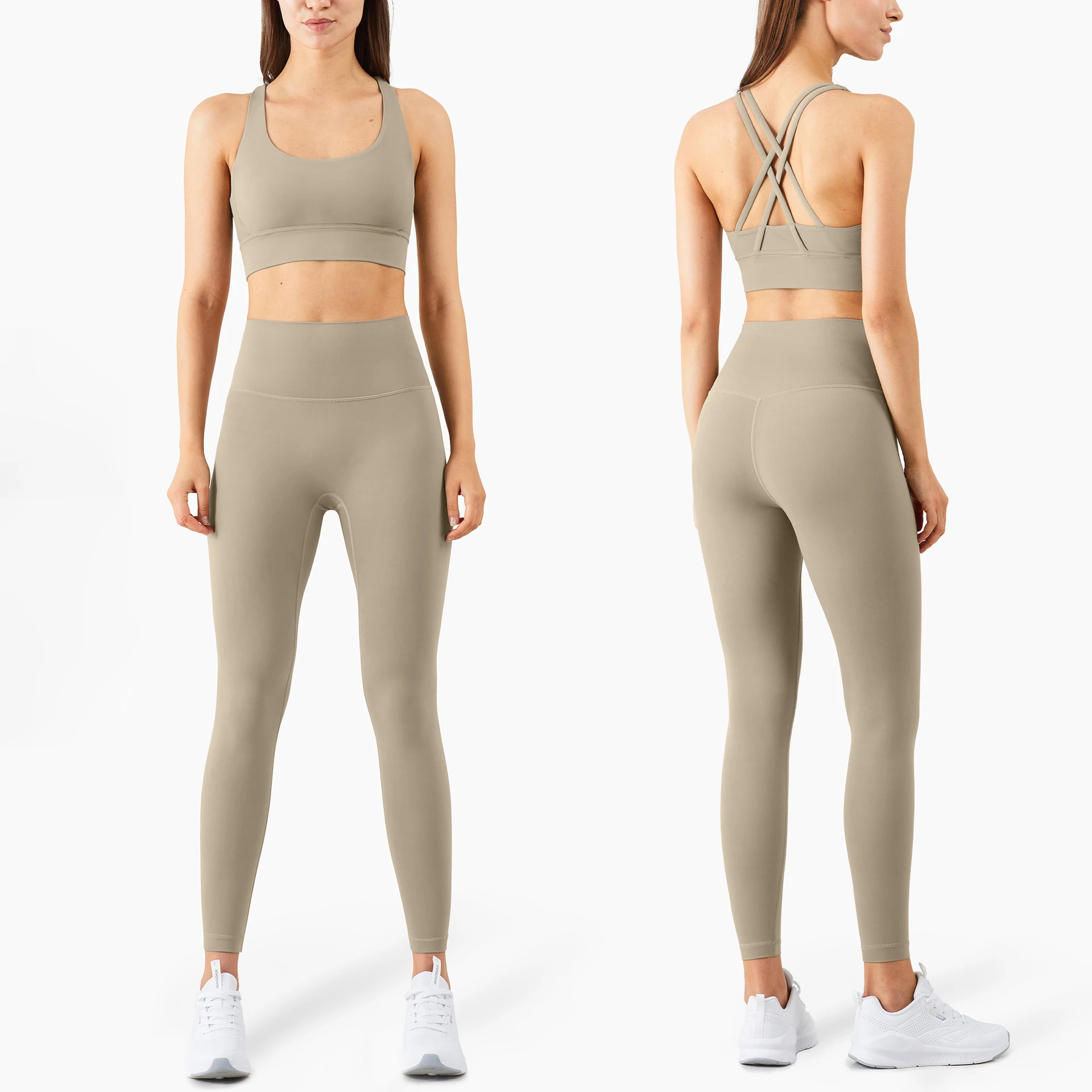 SOISOU, 2 uds., conjunto deportivo de Yoga, chándal para mujer, conjunto de gimnasio y Fitness, mallas para mujer, Sujetador deportivo, ropa deportiva transpirable para mujer