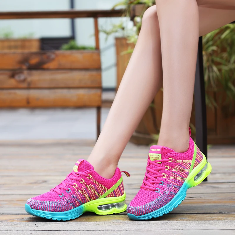 Zapatos deportivos para mujer, zapatos para correr al aire libre de alta calidad, zapatillas deportivas informales transpirables para atletismo, zapatos deportivos antideslizantes para caminar para mujer