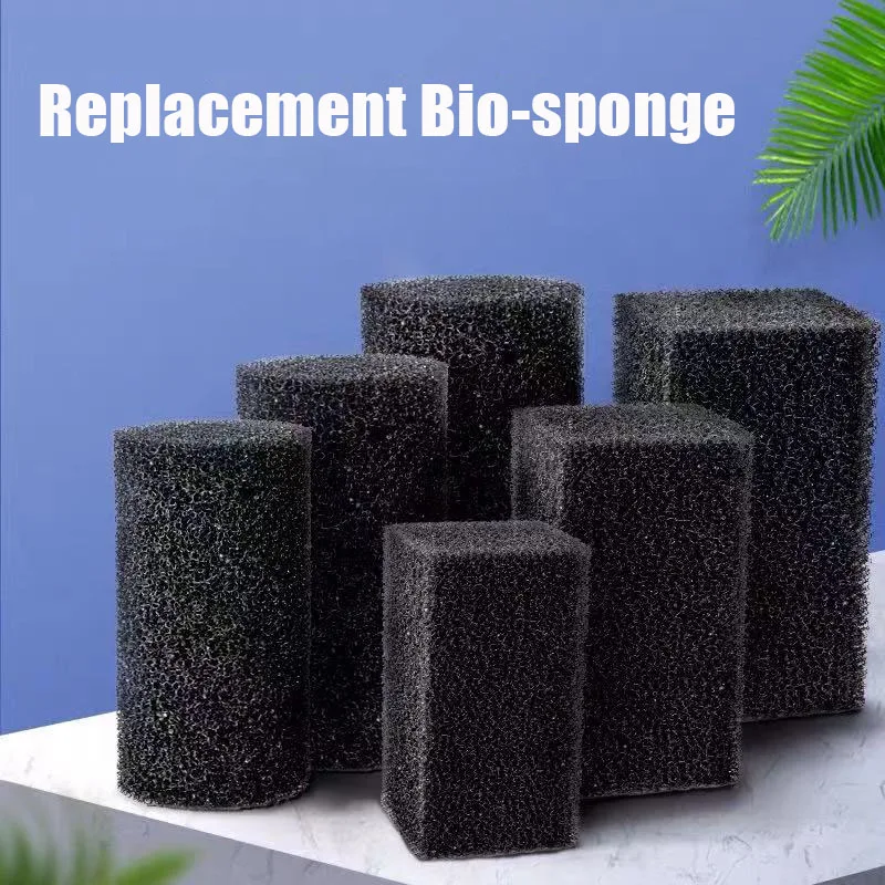 Filtro de acuario Bio esponja purificación de agua de alta densidad esponja bioquímica estanque filtro de pecera medios reemplazo algodón